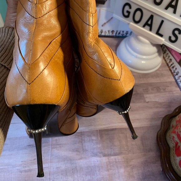 COPY - Genuine Leather, Crystal Heeled Boots by B… - Picture 3 of 8
